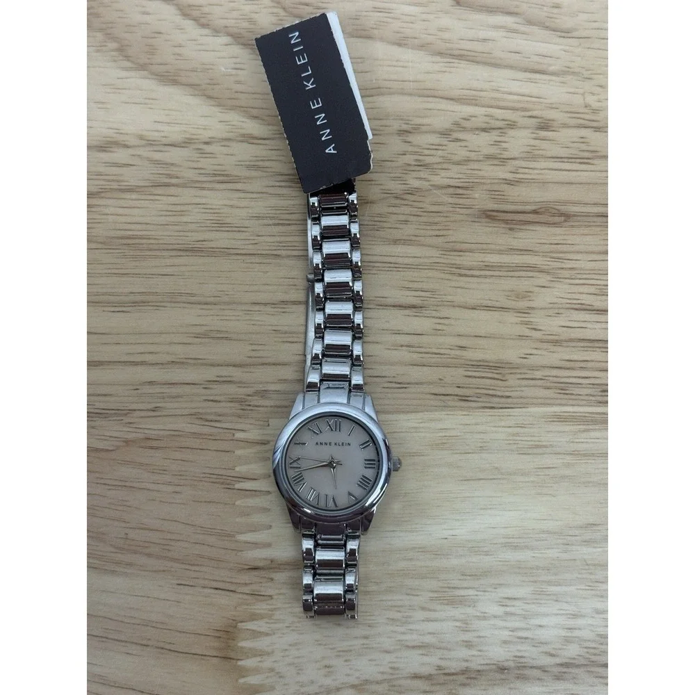 Anne Klein Watch NEW Silver AK/2267 PMSV Needs Battery‎ Never Worn